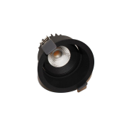 Artdelight Ribs - spot encastré - Ø 90 mm, Ø 83 mm encastré - 10W LED dimmable inclus - IP44 - noir