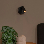Lucide Toni - applique murale rechargeable avec détecteur de mouvement - Ø 8,1 x 12,4 cm - 2W LED dimmable inclus - noir