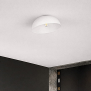 Nova Luce Onia - plafonnier - Ø 40 x 25 cm - blanc sablé