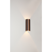 Artdelight Brody2 - applique murale - 7,2 x 7,2 x 18 cm - 2 x 4W LED dimmable inclus - IP54 - bronze brossé