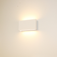 Artdelight Box - applique murale - 17 x 9 x 4 cm - 2 x 6,5W LED dimmable inclus - IP54 - blanc
