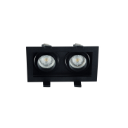 Nova Luce Cedi - spot encastrable - 183 x 100 mm, 180 x 95 mm encastrable - noir sable