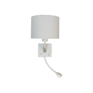 Artdelight Quad USB - applique murale avec double interrupteur et port USB - 18 x 11 x 11 cm - 3W LED inclus - blanc