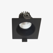 Artdelight Venice 2708 GU10 - spot encastré - 80 x 80 mm, Ø 74 mm taille d'encastrement - noir