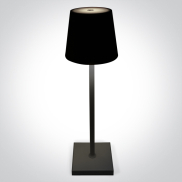 ONE Light Portable Trendy Light - lampe de table rechargeable - Ø 11 x 38 cm - 3,5W LED dimmable inclus - IP54 - noir