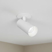 ONE Light COB Cylinders - spot en saillie avec réflecteur blanc et noir - Ø 6 x 9 cm - LED dimmable 6,5 W incluse - blanc