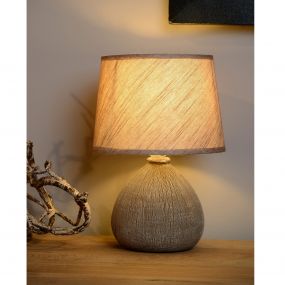 Lucide Ramzi - lampe de table - 26 cm - marron