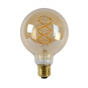 ampoule à filament LED à intensité variable - Ø 9,5 cm - E27 - 5W - 2200K - ambre