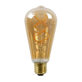 ampoule à filament LED à intensité variable - 14,6 cm - E27 - 5W - 2200K - ambre