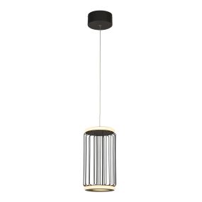 Searchlight Circolo - lampe suspendue - Ø 16 x 150 cm - 3 niveaux de gradation - 13W LED inclus - noir et blanc
