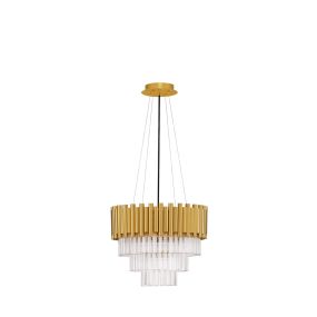Nova Luce Magnolia - suspension - Ø 39 x 120 cm - or