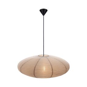Nordlux Villo - abat-jour en papier sans suspension - Ø 60 x 24 cm - brun