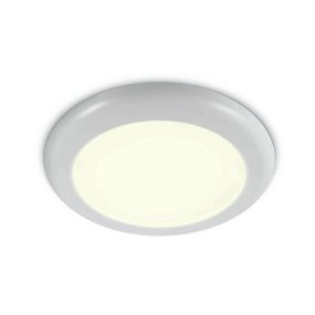 ONE Light Panneaux de surface/encastrés à découpe réglable - plafonnier - Ø 23,5 x 1,7 cm - 16W LED inclus - blanc - couleur de lumière blanc chaud
