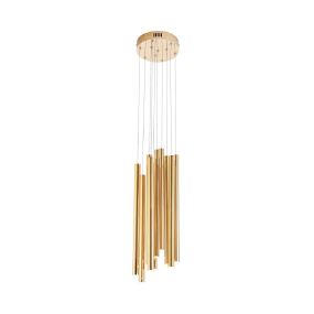 Maxlight Organic - lampe suspendue - Ø 20 x 180 cm - 10 x 1W LED dimmable inclus - gold