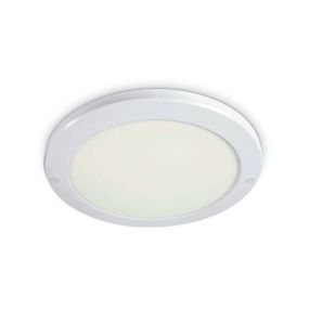 ONE Light Ultra Slim LED Panel Plafo - plafonnier - Ø 33 x 1,8 cm - 30W LED inclus - IP40 - blanc - couleur de lumière blanc chaud