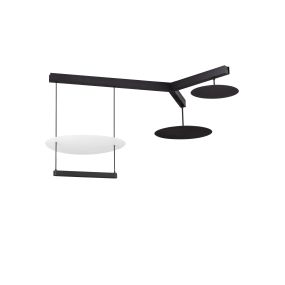 Nova Luce Diona - lampe suspendue - 120 x 150 x 100 cm - 81W dimmable LED inclus - noir sablé et blanc