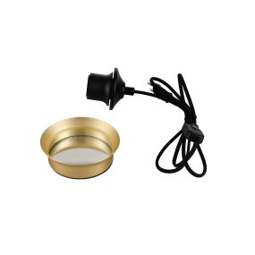 Artdelight Mirror - lampe à poser - Ø 12 x 3,5 cm - or mat