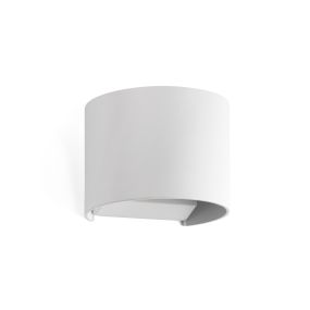 Faro Sunset - applique murale - 14 x 11 x 11,1 cm - 6W LED inclus - IP54 - blanc givré