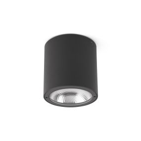 Faro Goz - spot en saillie 1L - Ø 9 x 9 cm - 9W LED inclus - IP65 - gris foncé