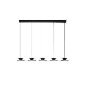 Nova Luce Morfi - lampe suspendue - 132 x 161 x 20 cm - 25W dimmable LED inclus - noir sablé et or