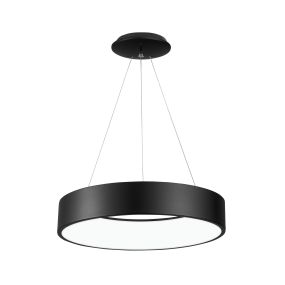 Nova Luce Rando - lampe suspendue - Ø 60 x 120 cm - 42W LED inclus - noir