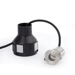 Faro Curtis Asimetric - spot rond pour extérieur - Ø 55 mm, Ø 80 mm à encastrer - 2W LED inclus - IP67 - inox satiné