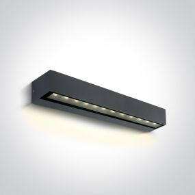 ONE Light Linear Outdoor Series Simple Sided - applique murale - 38 x 7,6 x 6,6 cm - 9W LED inclus - IP65 - anthracite