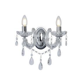 Searchlight Marie Therese - applique murale - 32 x 20 cm - chrome