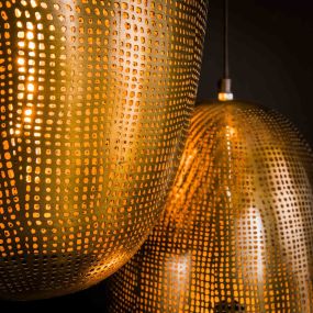Vico Hoop 3L - lampe suspendue - Ø 45 x 180 cm - bronze antique
