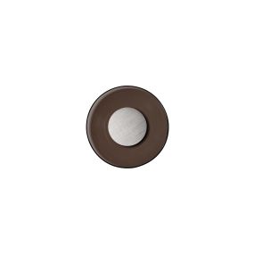 Nova Luce Esti - applique murale - Ø 32 x 7 cm - 17W LED inclus - nickel brossé et verre brun foncé