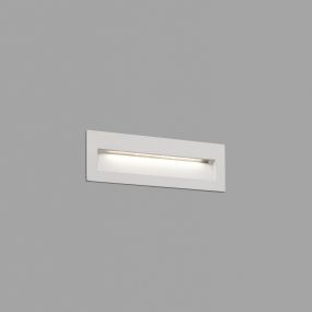 Faro Nat - applique encastrée - 22,5 x 7,3 x 7,5 cm - 8W LED inclus - IP65 - blanc givré
