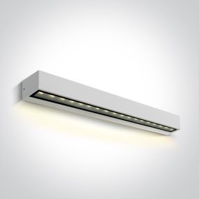 ONE Light Linear Outdoor Series Simple Sided - applique murale - 50 x 7,6 x 6,6 cm - 13W LED inclus - IP65 - blanc