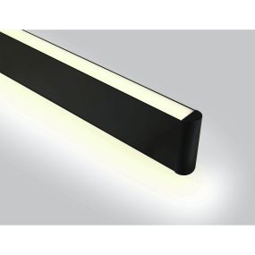 ONE Light Up & Down LED Linear Profiles - lampe suspendue - 117,5 x 2,2 x 8,5 cm - 40W LED inclus - noir - couleur de lumière blanche