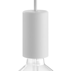 Creative Cables Eiva Elegant - Raccord E27 avec support de câble en silicone - Ø 6 x 10,5 cm - IP65 - blanc