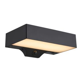 Nordlux Monay Square Solar - applique murale extérieure - 22 x 7,4 x 13,3 cm - 5W LED inclus - IP44 - noir