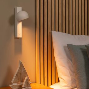 Lucide Esfera - applique murale avec variateur tactile - 14 x 10 x 25 cm - 9W LED dimmable inclus - blanc