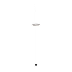 Nova Luce Olos - lampe suspendue - 35 x 370 x 10 cm - 21W dimmable LED inclus - blanc sablé et miroir chromé