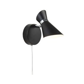 Searchlight Diablo - applique murale avec interrupteur à tirette - 4W LED inclus - noir mat
