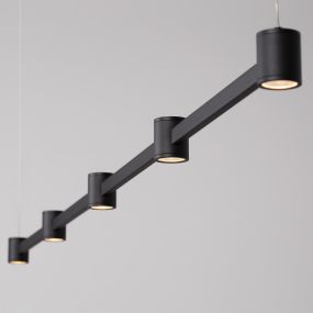 Nova Luce Puize - lampe suspendue - 156 x 140 x 6 cm - 30W dimmable LED inclus - noir sablé