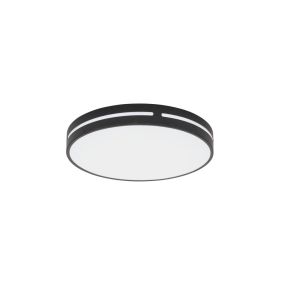 Nova Luce Wheel - plafonnier - Ø 45 x 6 cm - 30W LED inclus - noir sable