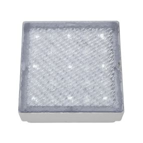 Searchlight LED Outdoor - spot extérieur au sol - 8 x 8 x 6,4 cm - 0,54W LED inclus - IP68 - transparent