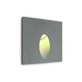 ONE Light Dark Light - applique murale extérieure - 7 x 7 x 4,5 cm - 3W LED inclus - IP54 - gris