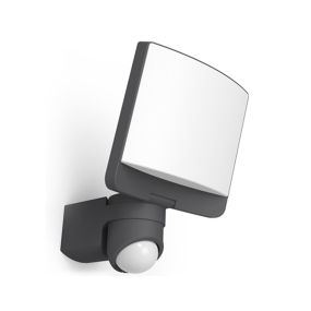 Lutec Sunshine - applique extérieure avec détecteur - 20 x 18 x 24 cm - 16,5W LED inclus - IP44 - gris foncé