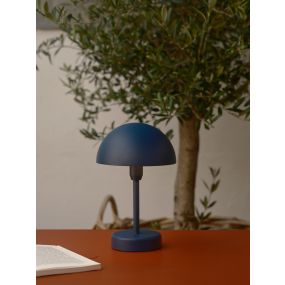 Nordlux Ellen To-Go - lampe de table extérieure sans fil avec station de charge - Ø 16 x 25 cm - 3 niveaux de gradation - 3W LED inclus - IP44 - bleue