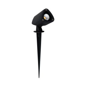Nova Luce Inside - spot de sol sur piquet - 24 cm - 3W LED inclus - IP65 - noir