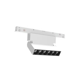 VK Lighting Eiva - système de rails magnétiques - poutre de rail inclinable - 11,1 x 2,15 x 9,9 cm - 6W LED inclus - dimmable DALI - blanc