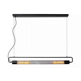 Lucide Calixt - lampe suspendue - 122 x 10 x 150 cm - noir