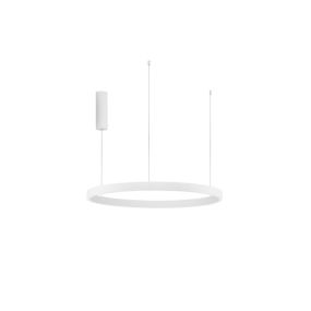 Nova Luce Elowen - lampe suspendue - Ø 80 x 150 cm - 77W LED dimmable inclus - blanc