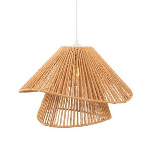 Maxlight Amalfi II - lampe suspendue - Ø 45 x 165 cm - brun clair et blanc