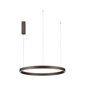 Nova Luce Elowen - lampe suspendue - Ø 80 x 150 cm - 77W LED dimmable inclus - brun café brossé